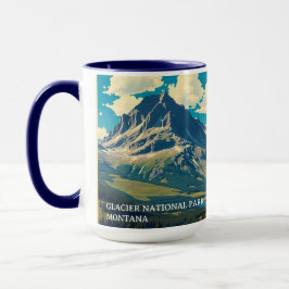 Minimalist Glacier National Park Peak Custom Mok