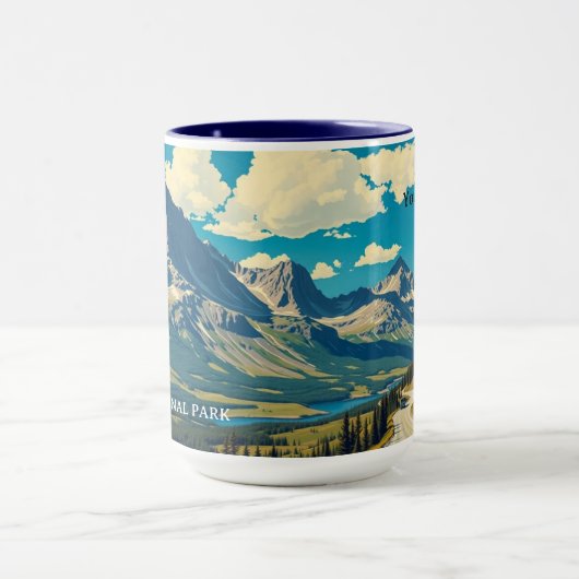 Minimalist Glacier National Park Peak Custom Mok (Midden)