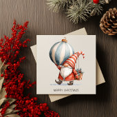 Minimalist Gnome Merry Christmas Feestdagenkaart