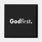 Minimalist God First Simple Christian  Magneet (Voorkant)