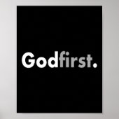 Minimalist God First Simple Christian  Poster (Voorkant)