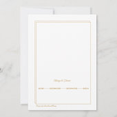Minimalist Gold Border Save the Date Card (Achterkant)