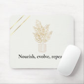 Minimalist Gold Botanical Quote  Muismat (Met muis)