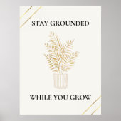Minimalist Gold Botanical Quote Print Poster (Voorkant)