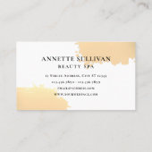 Minimalist gold brushstroke white Business Card Visitekaartje (Achterkant)