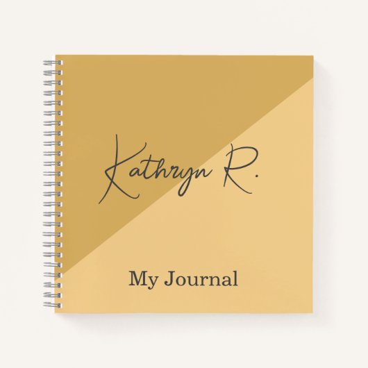 Minimalist Gold Custom Name Journal Notitieboek (Voorkant)