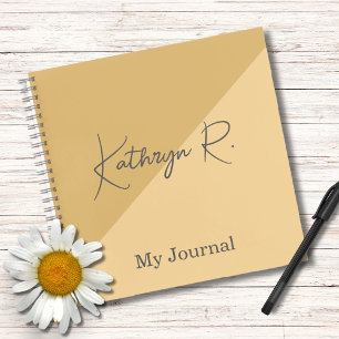 Minimalist Gold Custom Name Journal Notitieboek