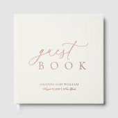 Minimalist Gold Foil Wedding Guest Book Gastenboek (Voorkant)