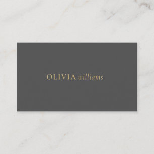 Minimalist Gold Grey Simple Professional Visitekaartje