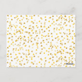 Minimalist Gold Hearts Zwart-wit Script Opslaan Briefkaart (Achterkant)