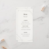 Minimalist Gold Line Wedding Menu Card (Voorkant / Achterkant in situ)