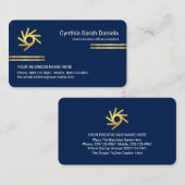 Minimalist Gold Lines CEO Founder Visitekaartje (Voorkant / Achterkant)