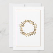 Minimalist|Gold Peace on Earth Christmas Card Kaart (Achterkant)