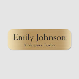 Minimalist Gold Teacher Name | Custom Kindergarten Naamplaatje