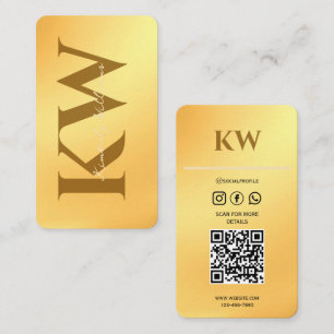 Minimalist Gold Visitekaartje – Aangepaste naam