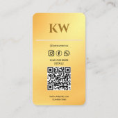 Minimalist Gold Visitekaartje – Aangepaste naam (Achterkant)