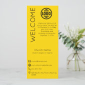 Minimalist Golden Church Connection Card Kaart (Staand voorkant)