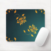 Minimalist Golden Floral Mouse Pad Muismat (Met muis)