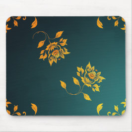 Minimalist Golden Floral Mouse Pad Muismat