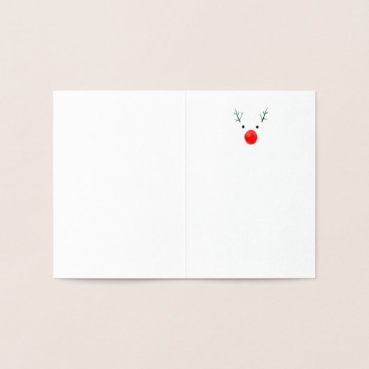 Minimalist golden foil Christmas Folie Kaarten (Binnen)