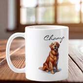 Minimalist Golden Retriever Art Mug Koffiemok