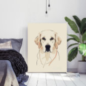 Minimalist Golden Retriever Line Art Poster