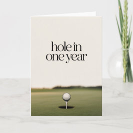 Minimalist Golf Birthday Card for men  Kaart