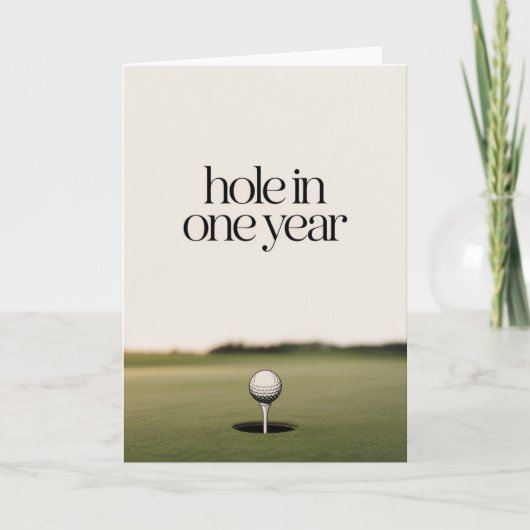 Minimalist Golf Birthday Card for men  Kaart (Voorkant)