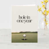 Minimalist Golf Birthday Card for men  Kaart (Gele Bloem)