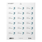 Minimalist Golf Coach Academy Metallic Blue Etiket (Full Sheet)
