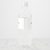 Minimalist Golf Coach Academy Metallic Blue Waterfles Etiket (Achterkant)