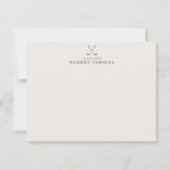 Minimalist Golf logo Ivory Stationery Note Card Kaart (Voorkant)