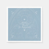 Minimalist Gothic Winter Fairytale Christmas Blue Servet (Voorkant)