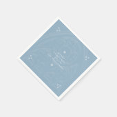 Minimalist Gothic Winter Fairytale Christmas Blue Servet (Hoek)