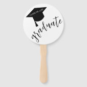 Minimalist Grad Cap Black & White Graduation Handwaaier (Achterkant)