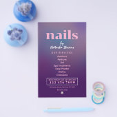 Minimalist gradient nail technician  flyer (Enkel)