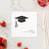 Minimalist Graduation Cap Grad Party Servet (Insitu)