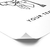 Minimalist Graduation Cap with Bow Sign Foto Afdruk (Hoek)