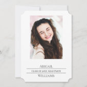 Minimalist Graduation Party Photo  Kaart (Voorkant)