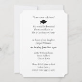 Minimalist Graduation Party Photo  Kaart (Achterkant)