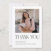 Minimalist Graduation Photo Bedankkaart (Voorkant)