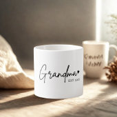 Minimalist Grandma EST | Nieuw oma cadeau Espresso Kop