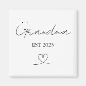 Minimalist Grandma EST Year | Custom Magnet (Voorkant)