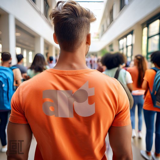 Minimalist Gray ART Typography Abstract Word Art T-shirt