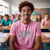 Minimalist Gray ART Typography Abstract Word Art T-shirt