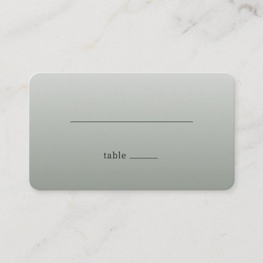 Minimalist Gray Line Divider Plaatskaartje (Voorkant)