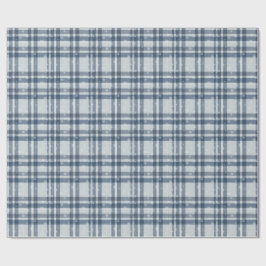 Minimalist Gray & Silver Winter Plaid Cadeaupapier