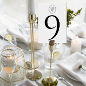 Minimalist Gray Wedding Table Number Card Kaart