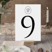 Minimalist Gray Wedding Table Number Card Kaart