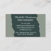 Minimalist Green 1 Photo Bedrijfsnaam Visitekaartje (Achterkant)